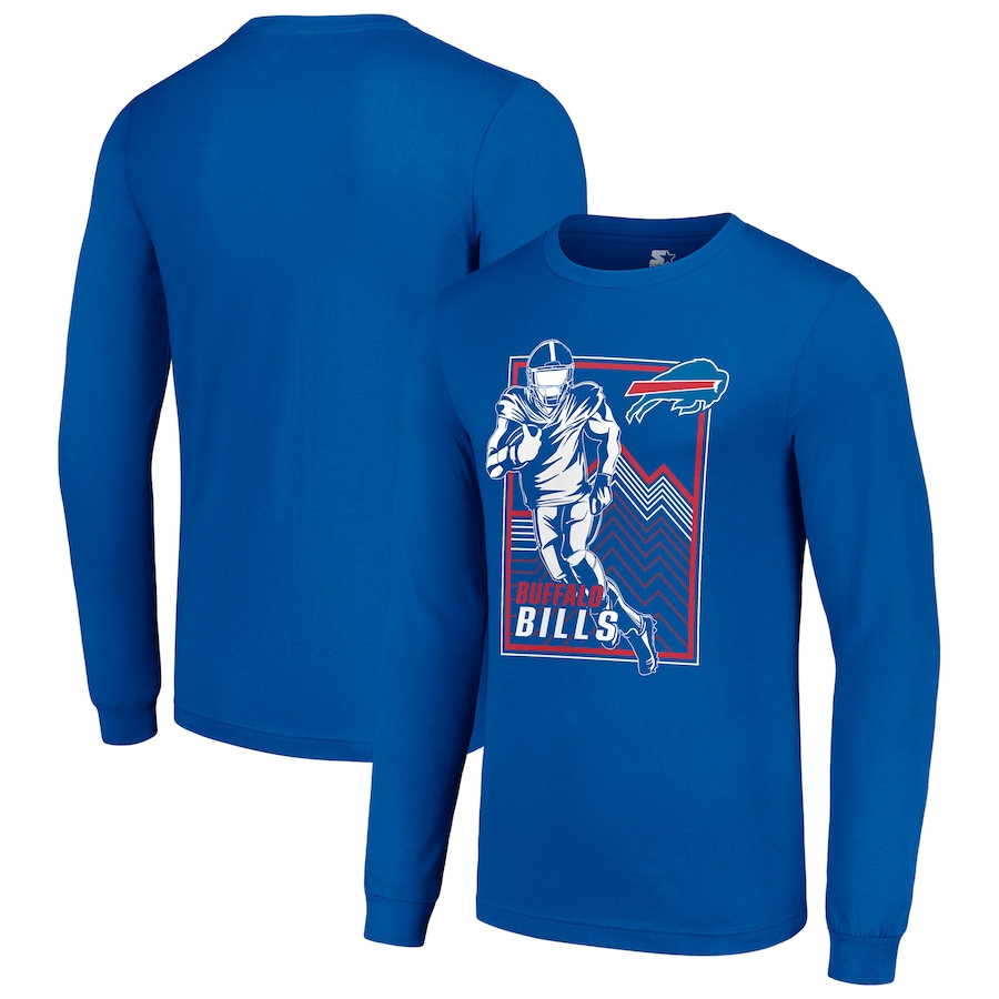 Men Buffalo Bills blue 2024 NFL Long sleeve T Shirts